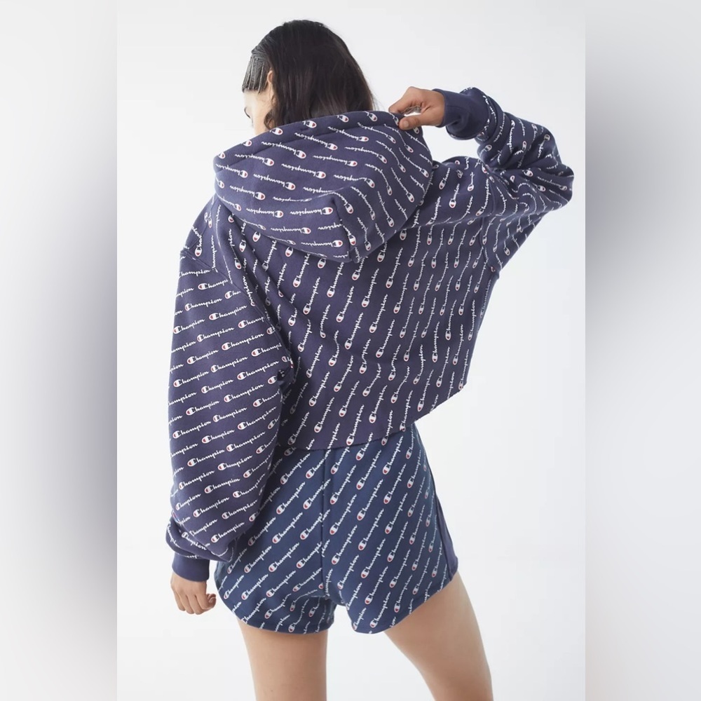 Champion Reverse Weave All Over Print Hoodie Swea… - image 4